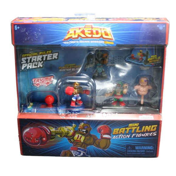 ✅AKEDO ULTIMATE ARCADE WARRIOR STARTER PACK, MINI‎ BATTLING ACTION FIGURE✅ - Picture 1 of 12